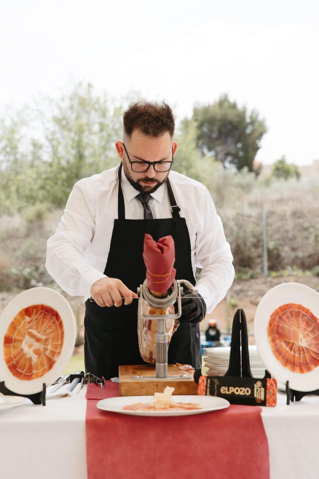 Corte de jamón en evento de catas y formación en Murcia