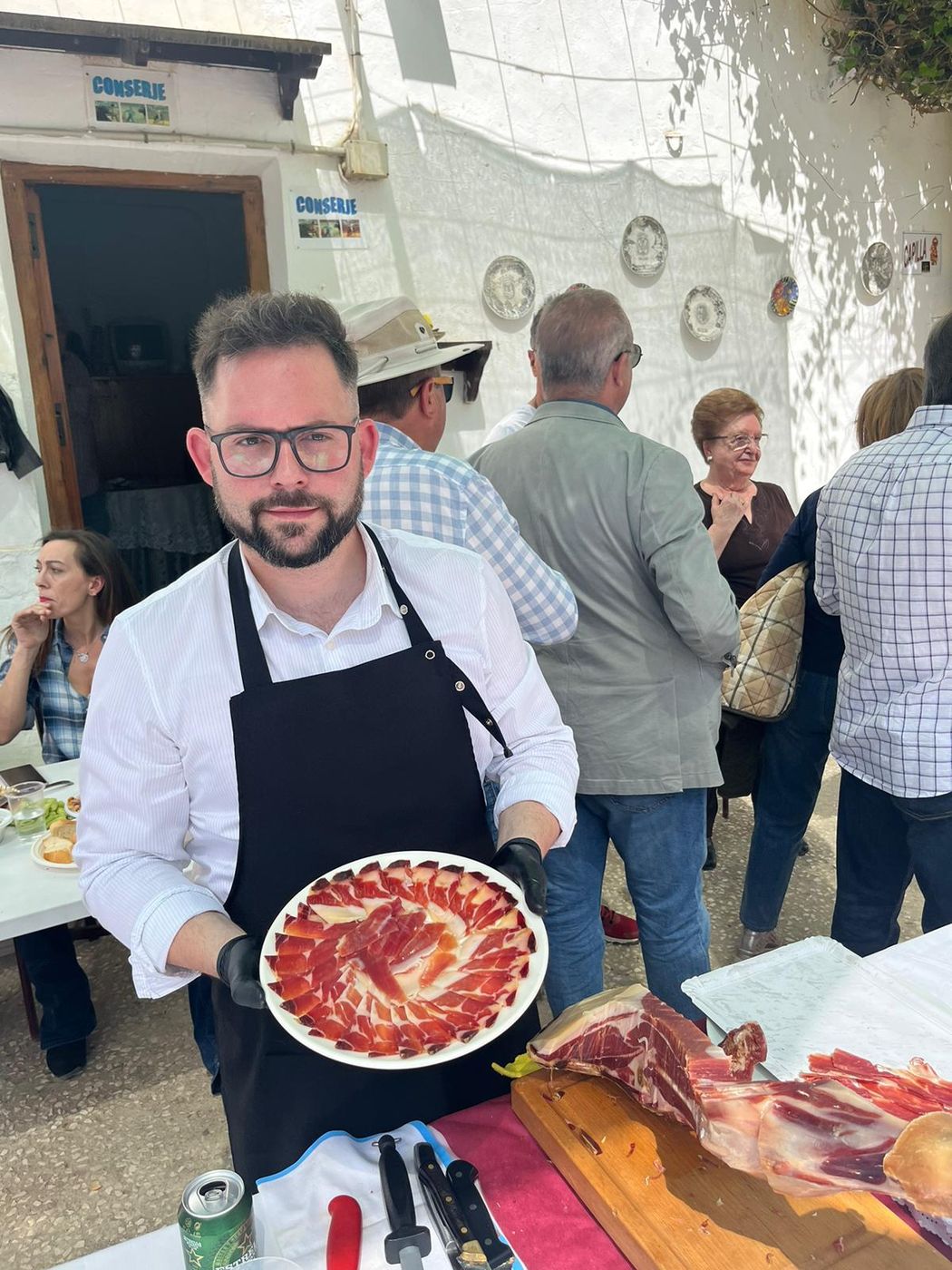 Corte de jamón en evento de bodas en Murcia